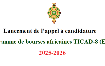 Appel à candidature au programme de bourses africaines TICAD-8